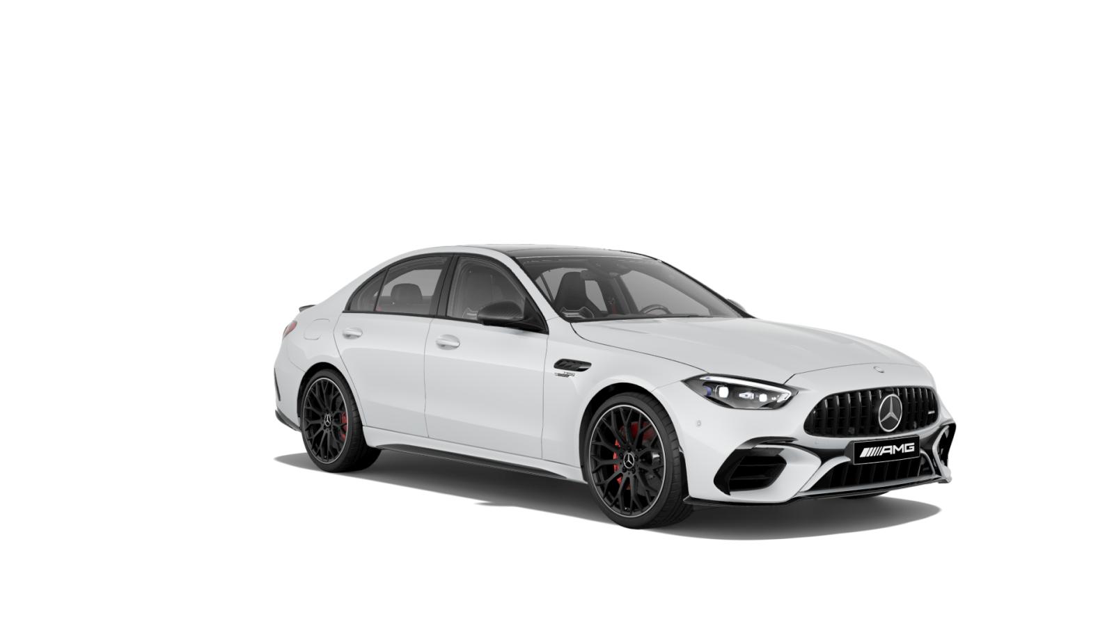 One glance is all it takes: AMG-specific radiator grille with vertical struts and AMG front apron in A-wing design.