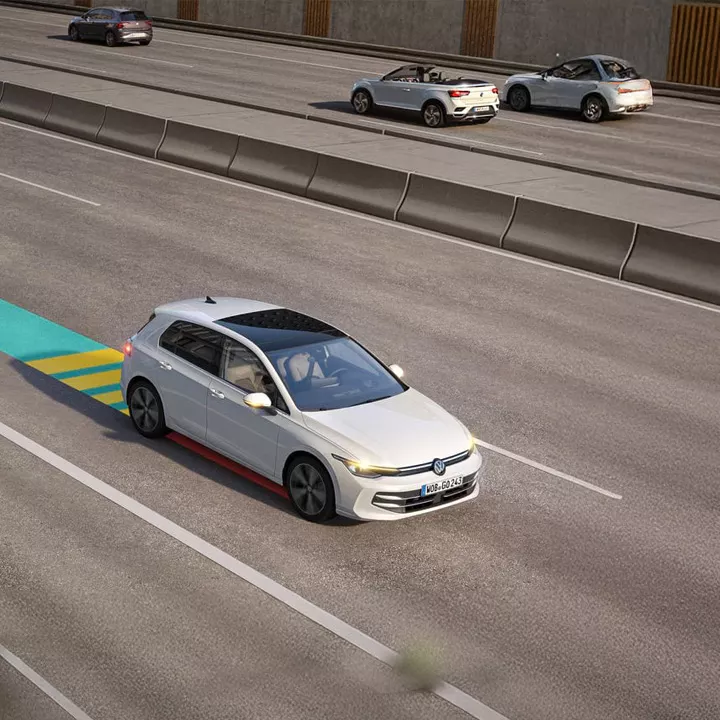 The following assist systems for more safety are available:
- Emergency Assist
- Front Assist
- Lane Assist