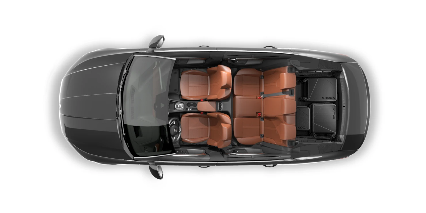 When the rear-seat backrests remain upright, there is 600 liters of luggage space for up to five passengers.