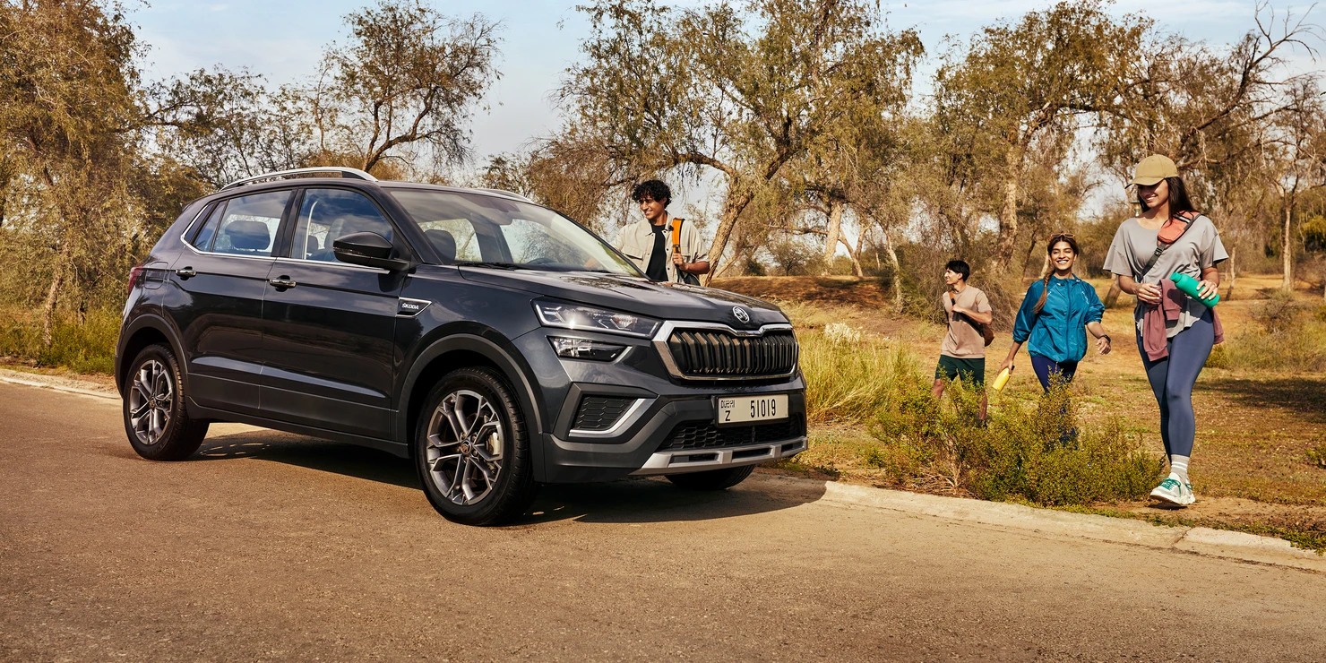 The Škoda Kushaq offers ample space and a powerful design.