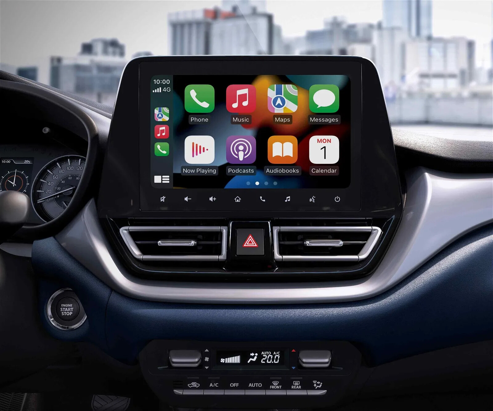 The Baleno’s new generation display audio comes with a large 9-inch HD touchscreen. It’s highly functional with features such as smartphone linkage, voice recognition and Bluetooth®* music playback. It also shows various vehicle status, keeping you always updated on your drive.