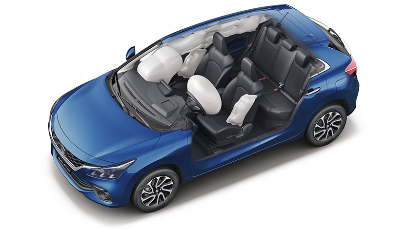 The six airbags – dual front airbags, side airbags and curtain airbags help protect the driver and passenger in the event of a collision.