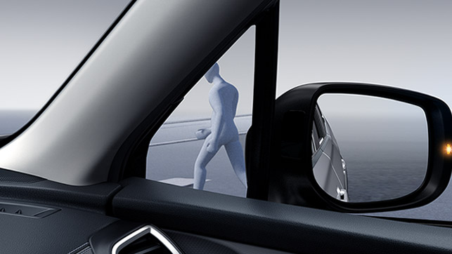 Easily check your surroundings. Optimal driving position, window heights, and carefully arranged pillars provide excellent visibility in all directions to reduce blind spots.