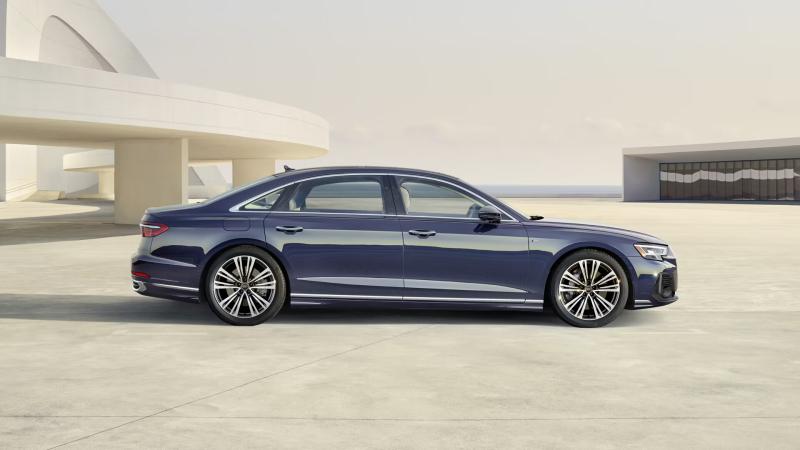 With sleek design features such as S line bumpers and badging, an elegantly long wheelbase, and a prominent Singleframe® grille, the Audi A8 has curves that will move you.