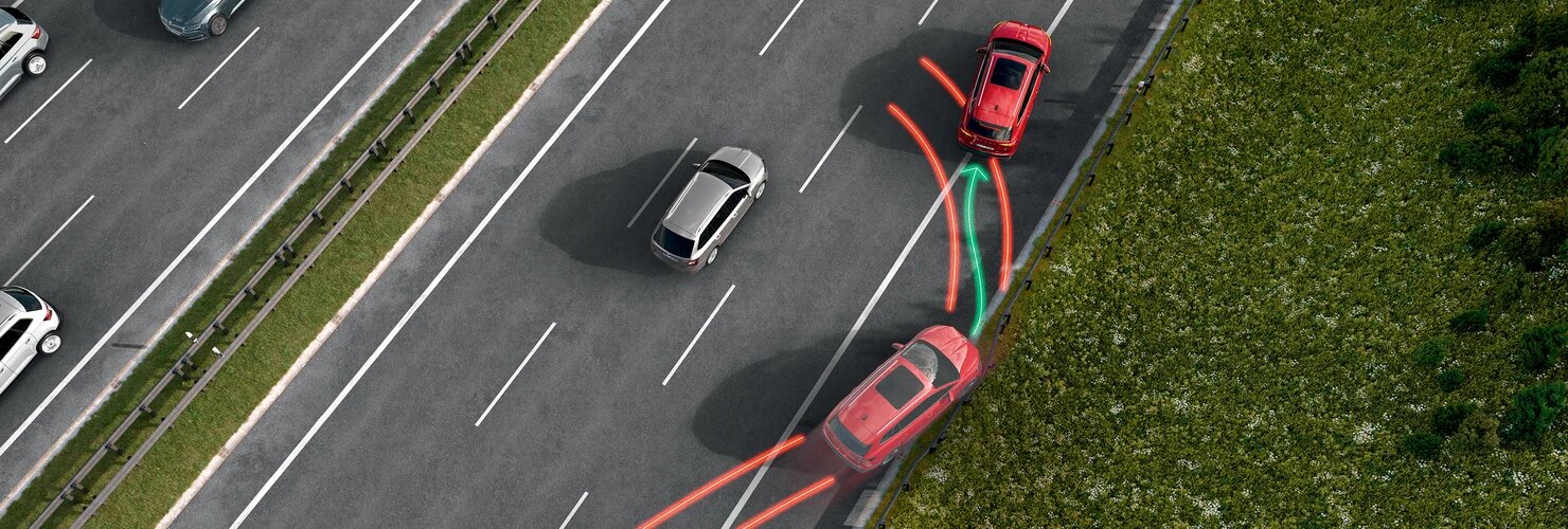 With its comprehensive range of active and passive safety features and numerous convenient assistance systems, the Škoda Kushaq safety is ensured at all times by the Electronic Stability Control (ESC) system, which is a standard feature. The Multi-Collision Brake prevents potential follow-on collisions in the event of an accident. Should an accident occur, the vehicle`s occupants are protected by six airbags, including front side airbags and curtain airbags. All headrests are height-adjustable, and the centre seat in the rear is also equipped with a three-point seat belt. ISOFIX and top-tether anchor points on the rear seats to fit child seats come as standard.