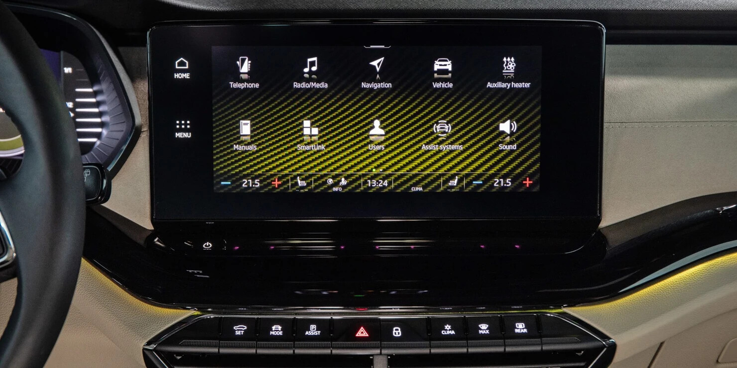 The Columbus infotainment system has a 9.2” screen.