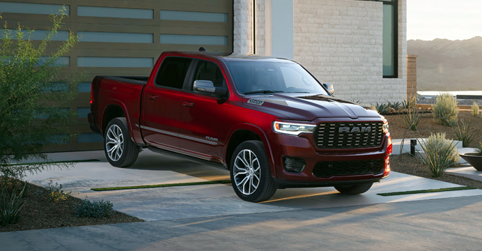 The all-new available 2025 Ram 1500 Tungsten raises the benchmark for upscale pickup trucks with new luxurious features like 22-inch aluminum wheels, premium leather 24-way power front seats with heat, cooling and memory, a world-class Klipsch® Reference Premiere Audio System and more.