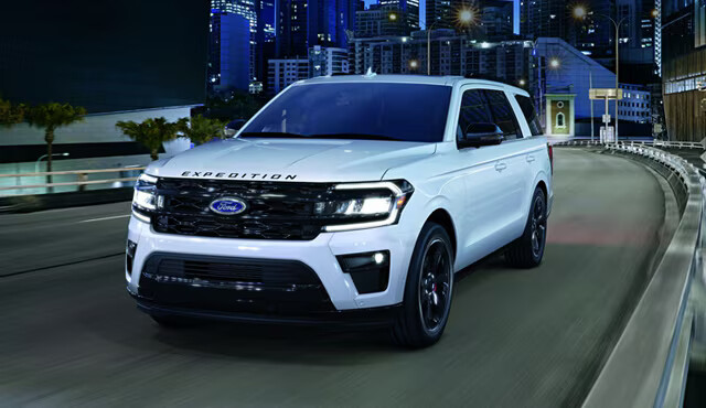 Be intrigued with the off-road Timberline model that is purposely built to handle anything the rough terrain can throw at this SUV. Featuring a lifted, modified suspension, large 32-inch All-Terrain tires and exclusive Ember Red accents, this Ford Expedition provides you all the means to get where you want to go. And with the new, street-conquering Stealth Performance Edition, including 22-inch premium black-painted aluminum wheels and blacked out lights, grille and accents you can be sure every adventure is taken in style.