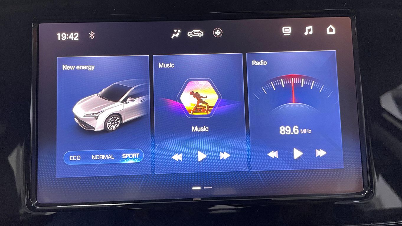 Drivers can select from different driving modes, based on their personal driving habits.