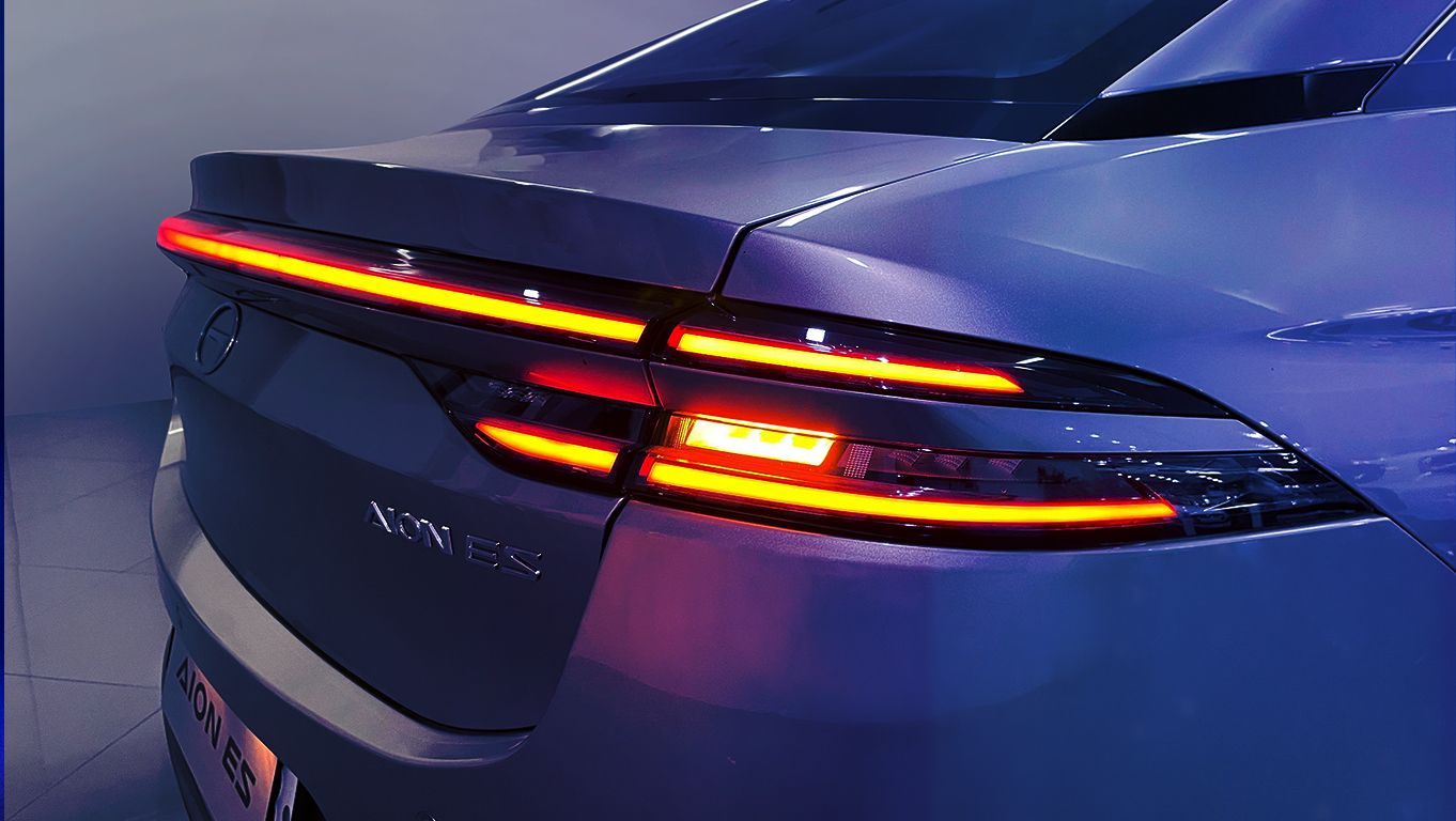 The sleek rear taillights and stylish LED highlights add to the iconic look of the Aion ES.